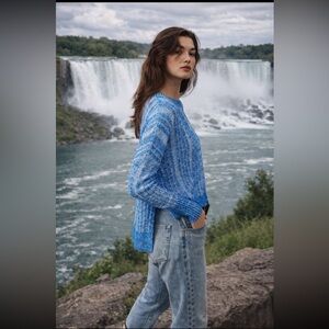 Anthropologie NWT Textured High-Low Pullover Sweater size SP